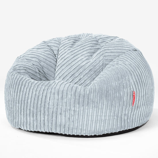 Pouf Sacco Per Bambini, C200L CloudSac, Imbottito Di Fiocchi Di Lattice e Poliestere 2-12 anni - Velluto a Coste Bebè Blu 01