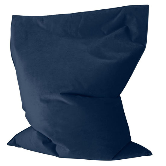 LOUNGE PUG, Cuscino Pouf Sacco Junior, Velluto - Navy