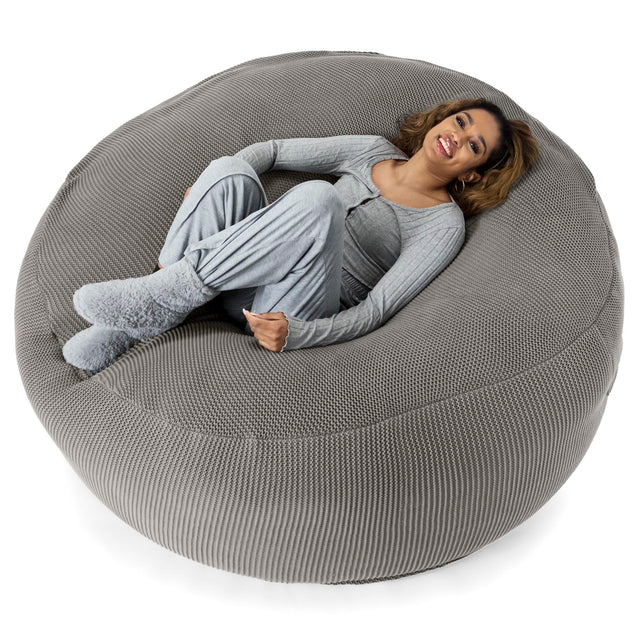LOUNGE PUG - Pouf Sacco Gigante XXXL 'Mega Mammut' - Ellos Lavorato a Maglia Grigio