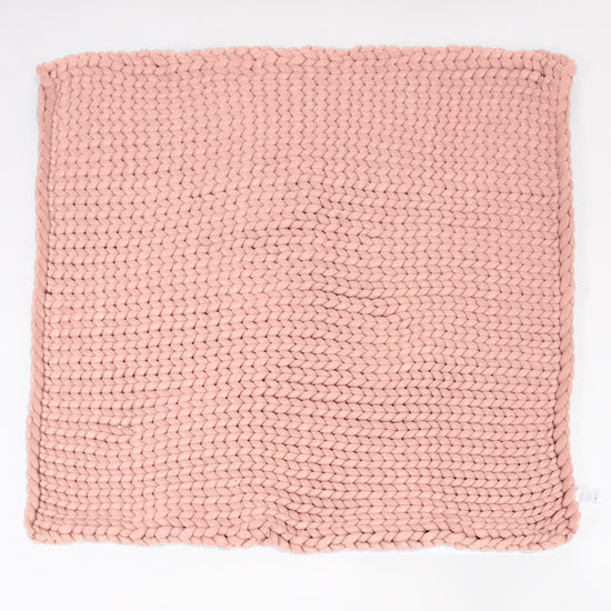 Lounge Pug - Coperta Ponderata per Adulti - Calmante per l'ansia - Lavorazione a maglia grossa Rosa Antico - 5 KG 135 x 150 cm