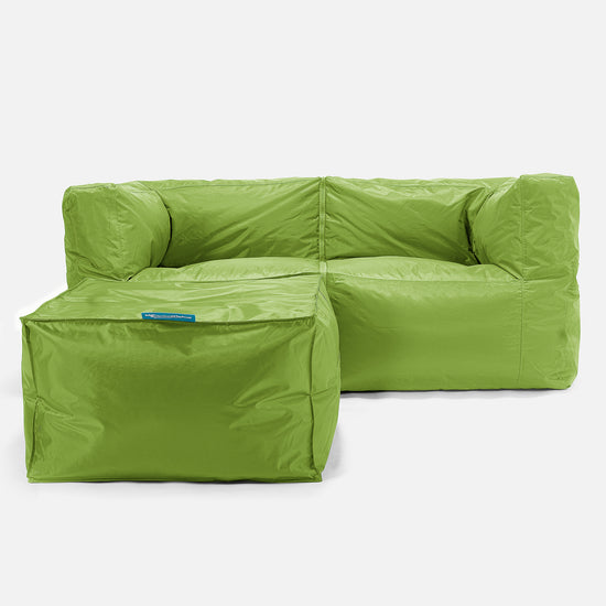 SmartCanvas™ Pouf Divano da Esterno 2 pezzi - Lime 02