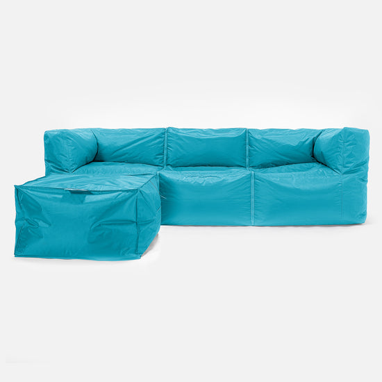 SmartCanvas™ Pouf Divano da Esterno 3 pezzi - Acqua 02