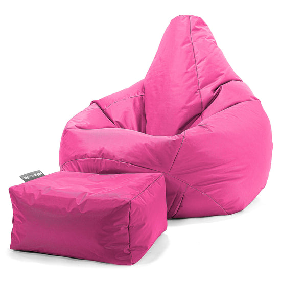 Pouf Poltrona Sacco 'Gioco' - SmartCanvas™ Rosa Ciliegia 02