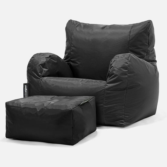 Pouf Poltrona Sacco - SmartCanvas™ Nero 02