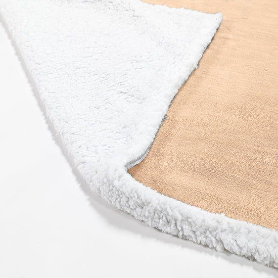 Coperta Sherpa - Pile Sherpa di Flanella Chiaro Visone 02
