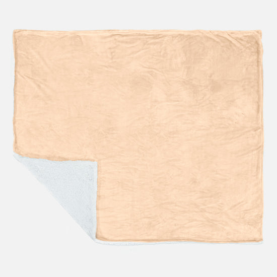 Coperta Sherpa - Pile Sherpa di Flanella Chiaro Visone 03
