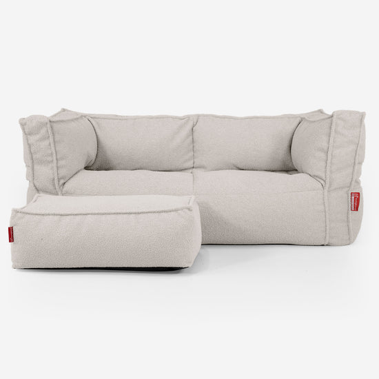 Albert Pouf Divano 2 posti - Bouclé Avorio_02