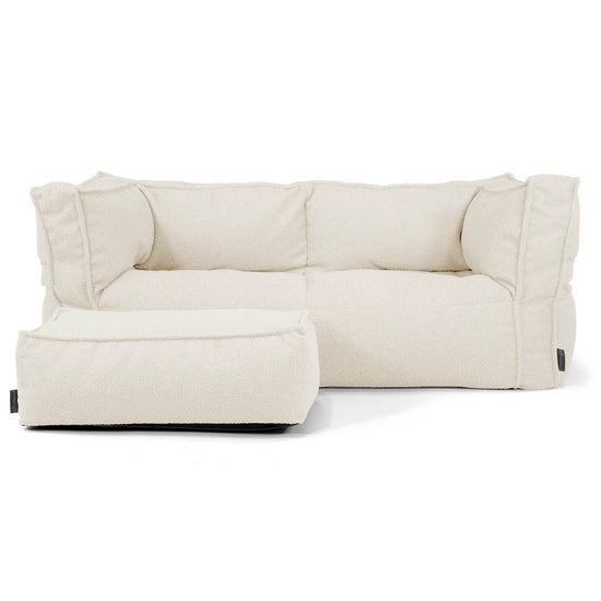 Albert Pouf Divano 2 posti - Bouclé Avorio_02