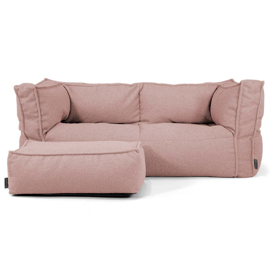 Albert Pouf Divano 2 posti - Bouclé Rosa_02