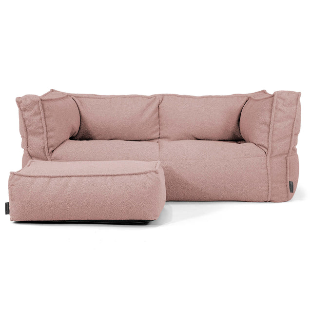 Albert Pouf Divano 2 posti - Bouclé Rosa_02