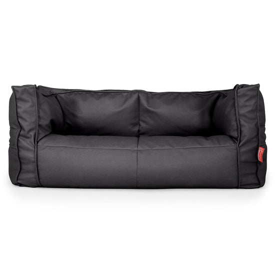 Albert Pouf Divano 2 posti - Pelle Vegana Nero 01