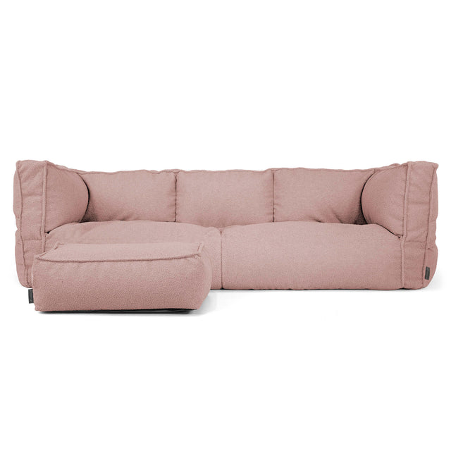 Albert Pouf Divano 3 posti - Bouclé Rosa_02