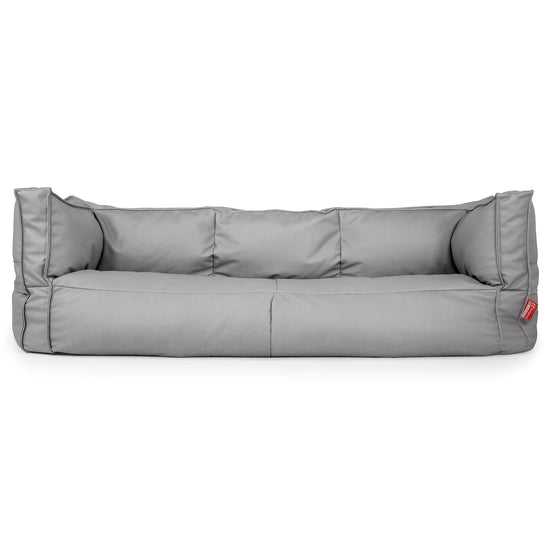 Albert Pouf Divano 3 posti - Pelle Vegana Grigio 01