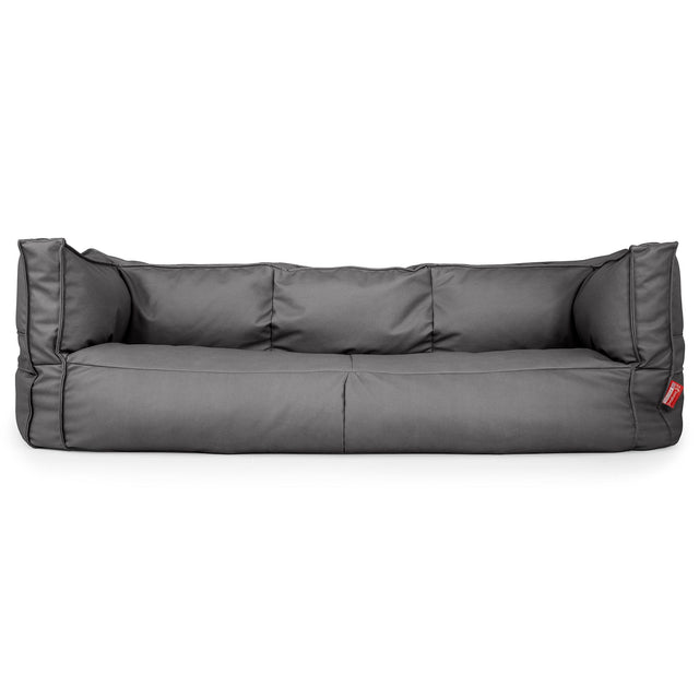 Albert Pouf Divano 3 posti - Pelle Vegana Grigio 01