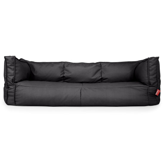 Albert Pouf Divano 3 posti - Pelle Vegana Nero 01