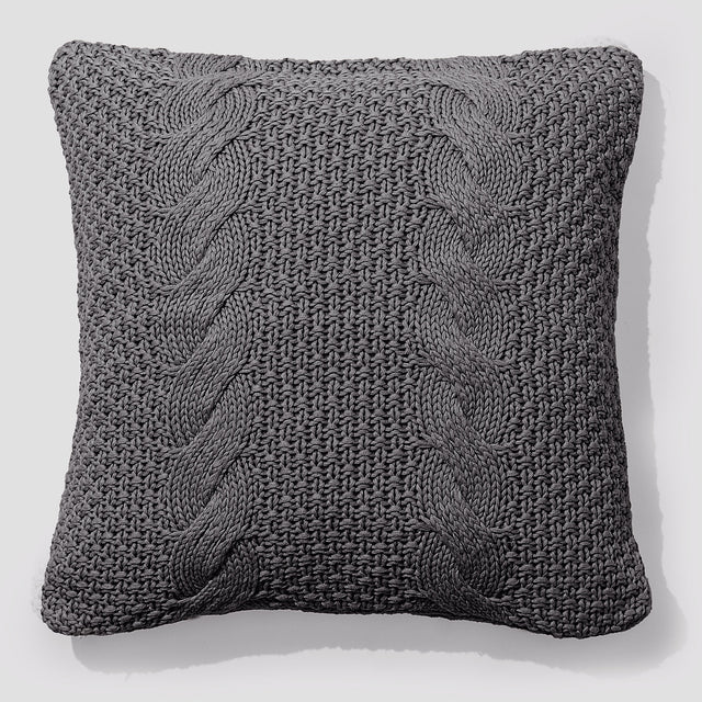 Cuscino 47 x 47cm - Puro Cotone Cable Grigio 01