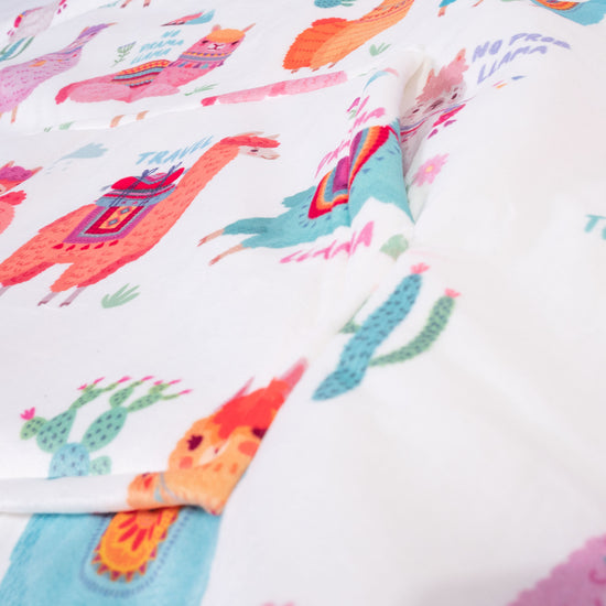 Felpa Coperta Oversize per Adulti con Cappuccio - Minky Lama 06