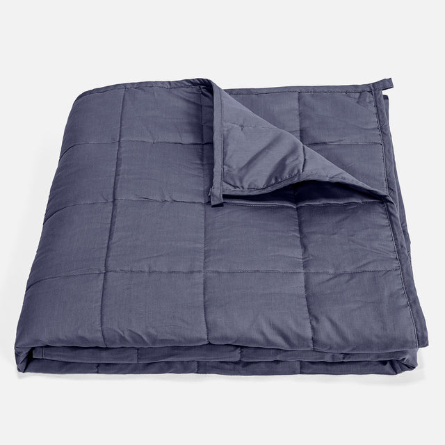 Coperta Ponderata per Adulti - Cotone Blu scuro 01