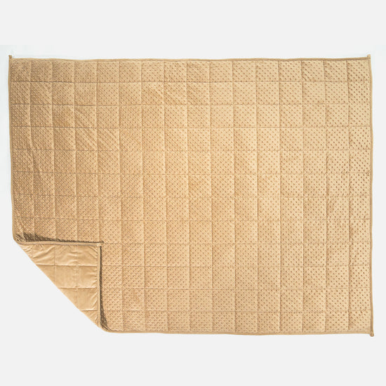 Coperta Ponderata per Adulti - Minky Dot Panna / Visone 03