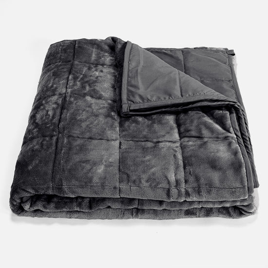 Coperta Ponderata per Adulti - Pile di Flanella Grigio 01