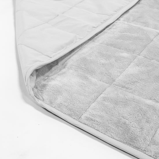 Coperta Ponderata per Adulti - Pile di Flanella Grigio Chiaro 02