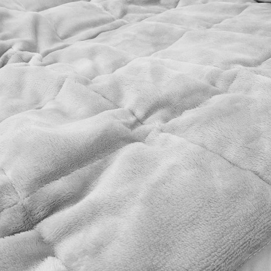 Coperta Ponderata per Adulti - Pile di Flanella Grigio Chiaro 04