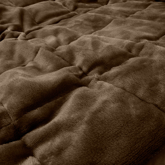 Coperta Ponderata per Adulti - Pile di Flanella Tortora 04