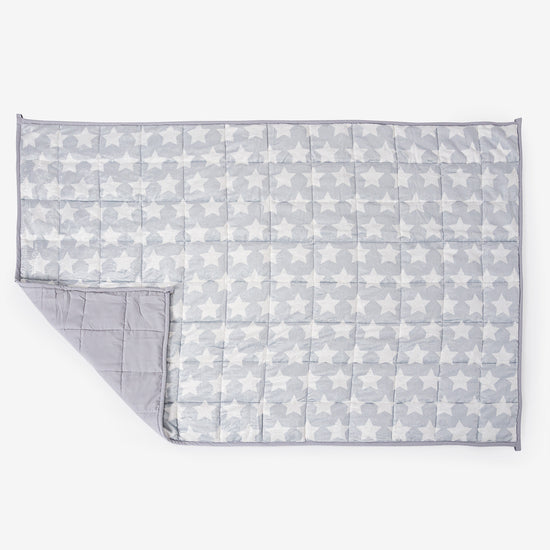 Coperta Ponderata per Bambini - Pile di Flanella Stella Grigio 03