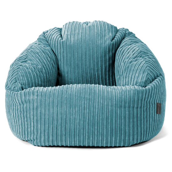 Poltrona a Sacco Bubble - Velluto a Coste Egeo Blu 01