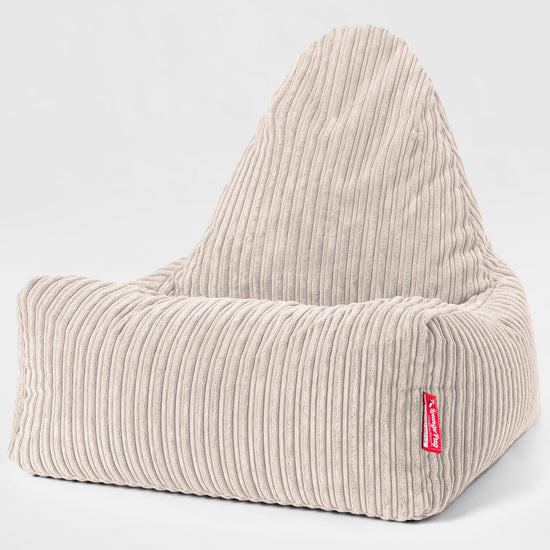 Poltrona a Sacco Scandi Lounger - Velluto a Coste Avorio 01