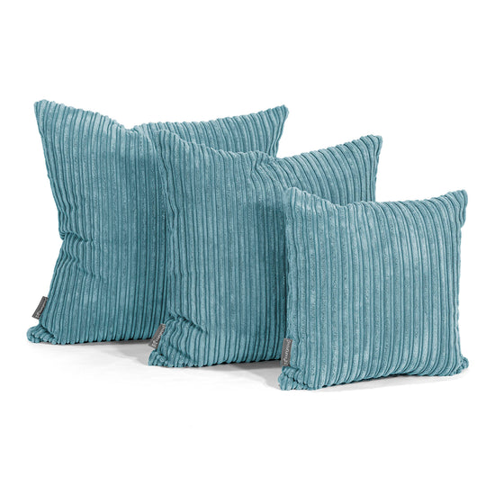 Cuscino 47 x 47cm - Velluto a Coste Egeo Blu 02