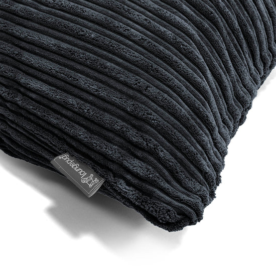 Cuscino 47 x 47cm - Velluto a Coste Nero 03