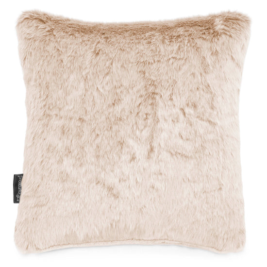 Cuscino 47 x 47cm - Eco-pelliccia di Coniglio Bianco 01