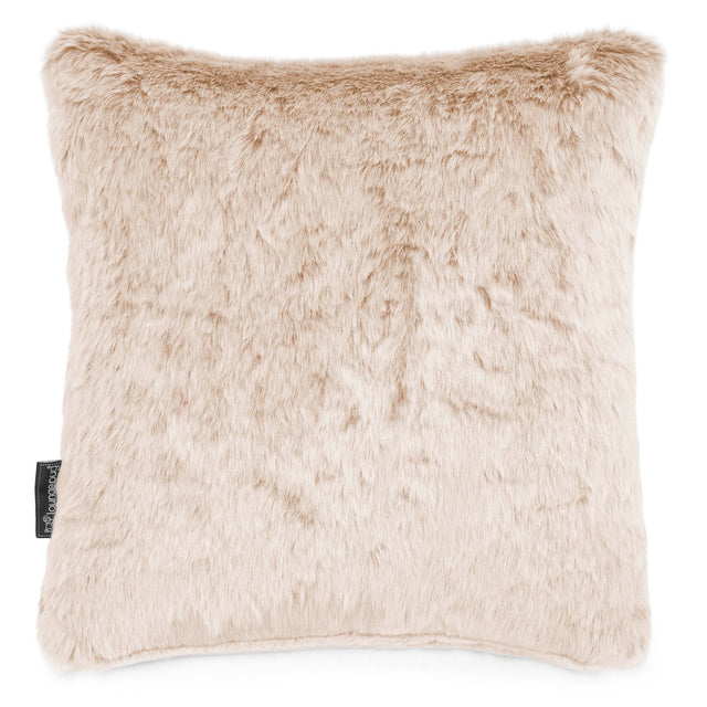 Cuscino 47 x 47cm - Eco-pelliccia di Coniglio Bianco 01