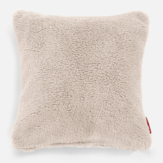 Cuscino 47 x 47cm - Eco-pelliccia Orsacchiotto Visone 01