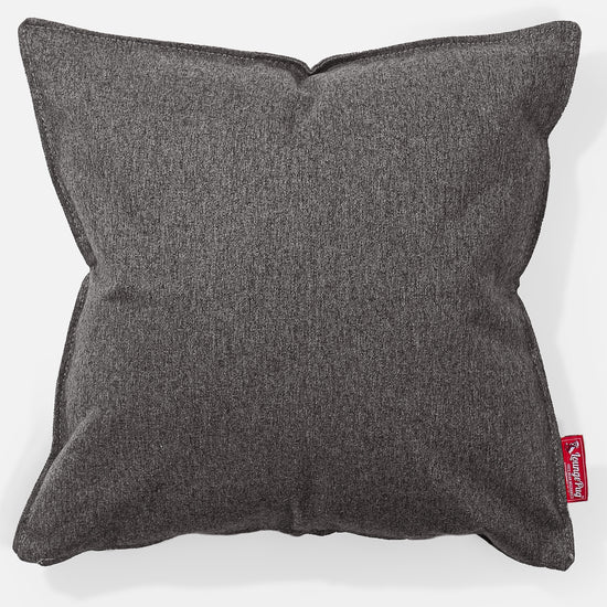 Cuscino 47 x 47cm - Tessuto in Lana Interalli Grigio 01