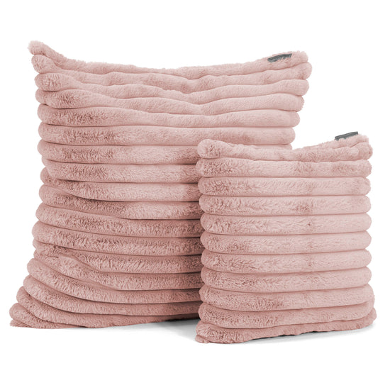 Fodera per Cuscino 47 x 47cm - Velluto Felpato Ultra Morbido Rosa Antico 02