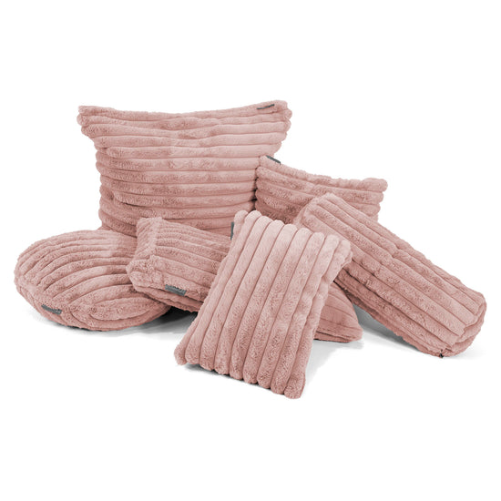 Fodera per Cuscino 47 x 47cm - Velluto Felpato Ultra Morbido Rosa Antico 03