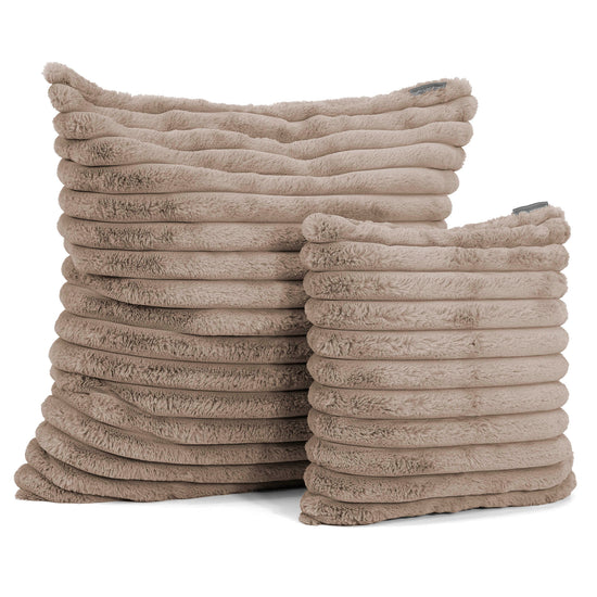 Fodera per Cuscino 47 x 47cm - Velluto Felpato Ultra Morbido Visone 02
