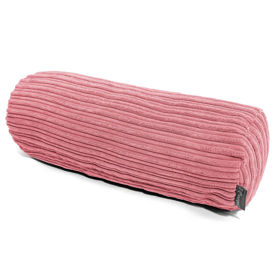 Cuscino a Rullo 20 x 55cm - Velluto a Coste Corallo 01