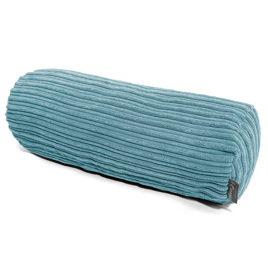 Cuscino a Rullo 20 x 55cm - Velluto a Coste Egeo Blu 01