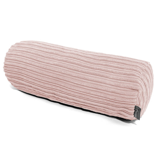 Cuscino a Rullo 20 x 55cm - Velluto a Coste Rosa Cipria 01