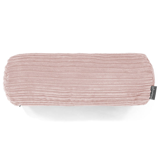 Cuscino a Rullo 20 x 55cm - Velluto a Coste Rosa Cipria 02