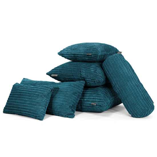 Cuscino a Rullo 20 x 55cm - Velluto a Coste Tiglio 04