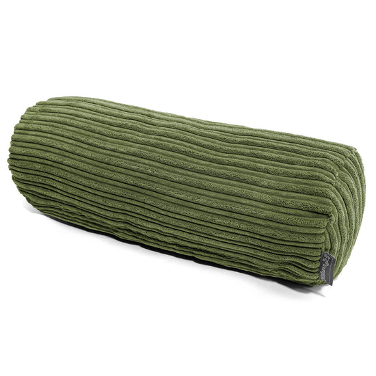 Fodera per Cuscino a Rullo 20 x 55cm - Velluto a Coste Verde Foresta 01