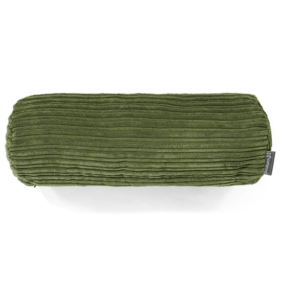 Fodera per Cuscino a Rullo 20 x 55cm - Velluto a Coste Verde Foresta 02