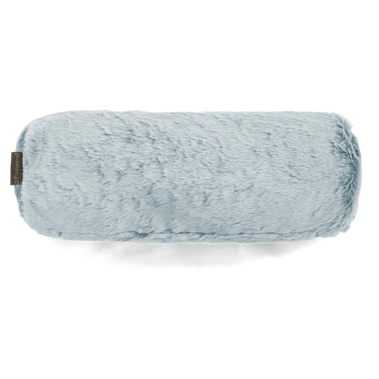 Cuscino a Rullo 20 x 55cm - Eco-pelliccia di Coniglio Azzurro Polvere 02
