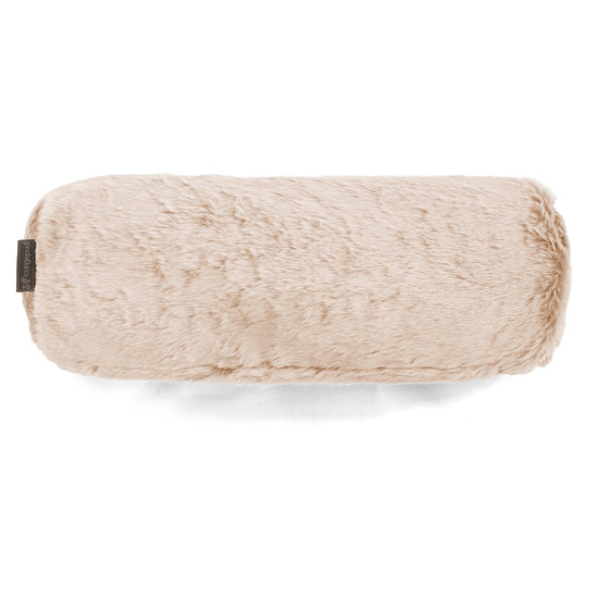 Cuscino a Rullo 20 x 55cm - Eco-pelliccia di Coniglio Bianco 02