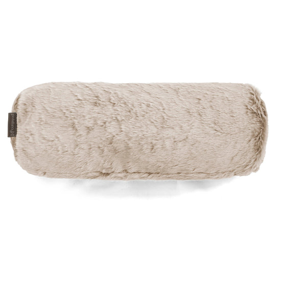 Cuscino a Rullo 20 x 55cm - Eco-pelliccia di Coniglio Marrone dorato 02