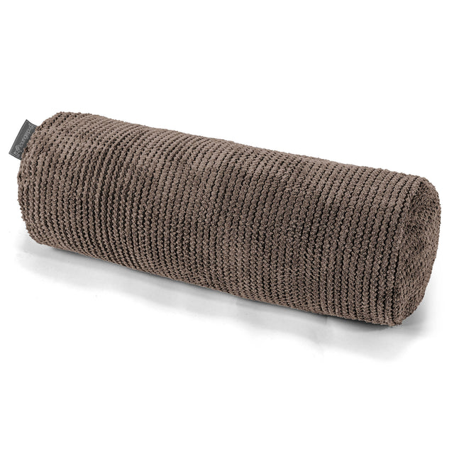 Cuscino a Rullo 20 x 55cm - Pompon Cioccolato 01